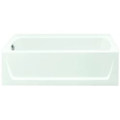 STERLING 71121110-0 Ensemble Bathtub, 55 Gal Capacity, 60 In L, 32 In W, 20 In H, Alcove Installation, Solid Vikrell