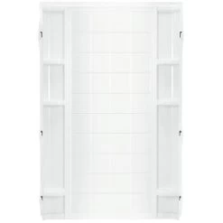 STERLING 72102100-0 Ensemble Shower Back Wall, 72-1/2 In L, 36 In W, Vikrell, High-Gloss, Alcove Installation, White