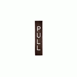 CRL 1446GW Etched Bronze With White Letter "PULL" Sign