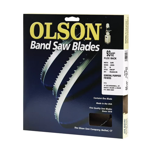 Olson FB19293DB Band Saw Blade 93.5" L X 0.4" W Carbon Steel 4 TPI Skip Teeth 3 Olson FB19293DB Band Saw Blade 93.5" L X 0.4" W Carbon Steel 4 TPI Skip Teeth