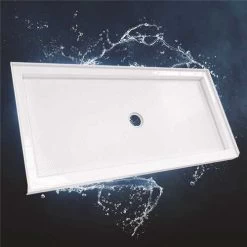 DreamLine DLT-1130600 SlimLine 30 In. D X 60 In. W Single Threshold Shower Base In White