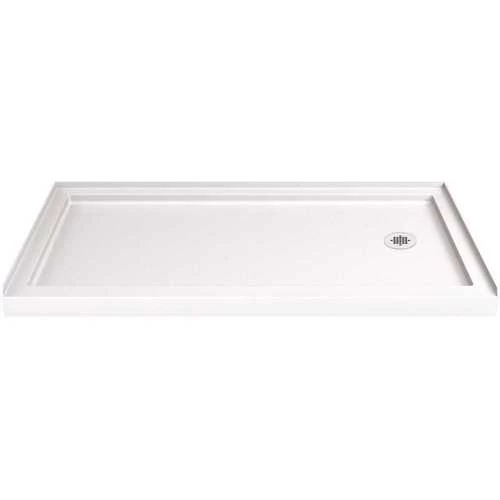 DreamLine DLT-1136602 SlimLine 36 In. D X 60 In. W Single Threshold Shower Base In White With Right Hand Drain 3 DreamLine DLT-1136602 SlimLine 36 In. D X 60 In. W Single Threshold Shower Base In White With Right Hand Drain