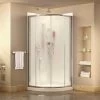 DreamLine DL-6153-01FR Prime 36 In. X 36 In. X 76.75 In. H Corner Framed Sliding Shower Enclosure In Chrome With Base And Back Walls -Hardware store 204477658 usn
