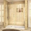 DreamLine SHDR-245857210-01 Unidoor Plus 58.5 To 59 In. X 72 In. Frameless Hinged Shower Door In Chrome -Hardware store 205424724 usn