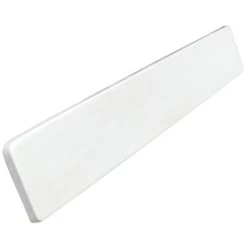Foremost WS22R Right Handed Side Splash, 22 In OAL, 3-1/2 In OAW, 3/4 In OAH, Marble, Solid White