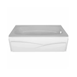 Delta Faucet B10311-6032R-WH Laurel Skirted Bathtub, Right Hand Drain, Bright White Gloss, Acrylic, 59.87 X 32 X 18-In.