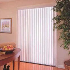 Designer's Touch VT7860W 3.5 In. PVC Vertical Blinds White - 78 In. W X 60 In. L