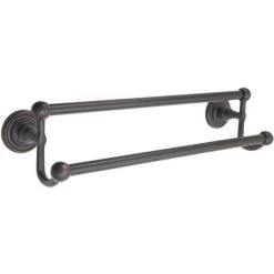 Emtek 26032REGUS10B Regular 24" Double Towel Bar, Oil Rubbed Bronze Finish