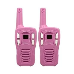 COBRA CX131A Kids' Walkie Talkies, 18-Mile Range, Pink, Pr.
