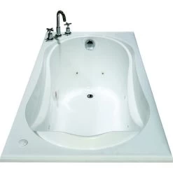 MAAX 102722-091-001 Cocoon 6032 Series Bathtub, 40 To 52 Gal Capacity, 59-7/8 In L, 31-7/8 In W, 20-1/2 In H, Acrylic
