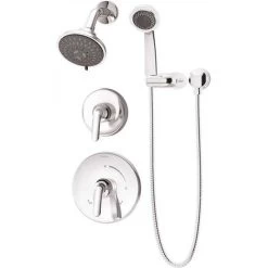 Symmons 5505-1.5-TRM Elm 2-Handle 5-Spray Shower Trim With 3-Spray Hand Shower In Polished Chrome (Valves Not Included)