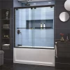 DreamLine SHDR-1660760-09 Encore 56 To 60 In. X 76 In. Semi-Frameless Sliding Shower Door In Satin Black -Hardware store 302273317 usn