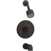 Symmons 3502-CYL-B-MB-1.5-TRM Dia Single Handle 1-Spray Tub And Shower Faucet Trim With Brass Escutcheon In Matte Black - 1.5 GPM (Valve Not Included) -Hardware store 304709420 usn