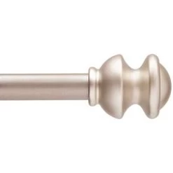 Kenney KN71717V1 Kendall 48 In. - 86 In. Adjustable 5/8 Single Standard Decorative Window Curtain Rod In Brushed Nickel