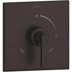 Symmons 3600-MB-TRM Duro 1-Handle Wall-Mounted Shower Valve Trim Kit In Matte Black (Valve Not Included)