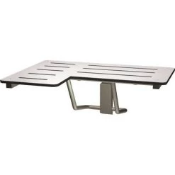 ASI American Specialties, Inc. 10-8206-R Folding 33 In. W Shower Seat Solid Phenolic L-Shaped Right Hand In White
