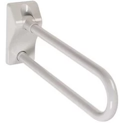 Ponte Giulio USA G41JCS03W1 27 In. Antimicrobial Vinyl Coated Folding Rotating Grab Bar In White