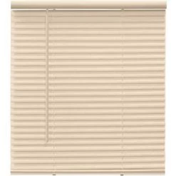 Champion 527320 TruTouch Alabaster Cordless Light Filtering Vinyl Mini Blinds With 1 In. Slats 24 In. W X 72 In. L