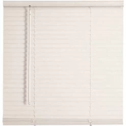 Champion 527380 TruTouch White Cordless Light Filtering Vinyl Mini Blinds With 1 In. Slats 39 In. W X 64 In. L