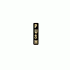 CRL 3188732 Vertical Black With Gold Letters "PUSH" Decal -Hardware store 3188732 61147