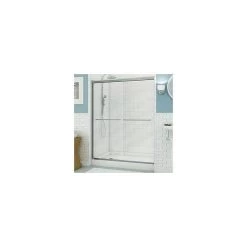 MAAX 135665-900-084000 Aura Shower Door, Clear Glass, Tempered Glass, Semi Frame, 2-Panel, Glass, 1/4 In Glass