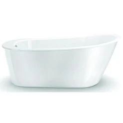 MAAX 105797-000-002 Sax Bathtub, 38 To 44 Gal Capacity, 60 In L, 32 In W, 25 In H, Free-Standing Installation, White