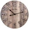 Westclox 38070 Clock, Round, Brown Frame, Wood Clock Face, Analog -Hardware store 3342144 716e
