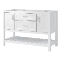 Foremost LSWV4822D Lawson Series Vanity Cabinet, 48 In W Cabinet, 21-1/2 In D Cabinet, 34 In H Cabinet, Wood, White