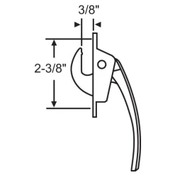 Brixwell 34-80-7 Casement Handle Aluminum Die Cast