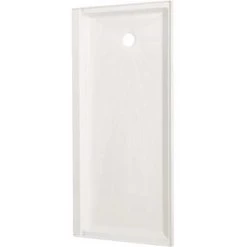 Mustee 3060L Caregiver ShowerTub 30 In. X 60 In. Single Threshold Shower Base In White
