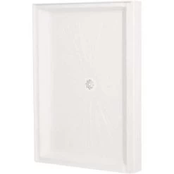 Mustee 3448M Durabase 34 In. X 48 In. Single Threshold Shower Floor In White