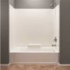 Mustee 350WHT Durawall 30 In. X 60 In. X 58 In. Easy Up Adhesive Alcove Bath Tub Surround In White 2 Mustee 350WHT Durawall 30 In. X 60 In. X 58 In. Easy Up Adhesive Alcove Bath Tub Surround In White -Hardware store 3557735 usn