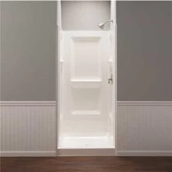 Mustee 736WHT Durawall 36 In. X 36 In. X 73-1/4 In. Direct-to-Stud Shower Wall In White