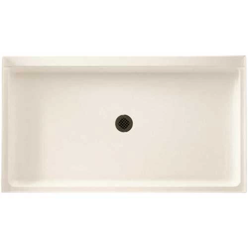 Swan SF03260MD.010 32 In. X 60 In. Solid Surface Single Threshold Center Drain Shower Pan In White 3 Swan SF03260MD.010 32 In. X 60 In. Solid Surface Single Threshold Center Drain Shower Pan In White
