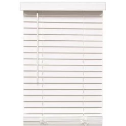 Designer's Touch 10793478411399 White Cordless Room Darkening 2 In. Faux Wood Blind - 71 In. W X 72 In. L