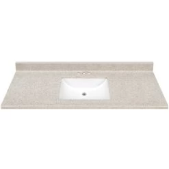 Continental Cabinets SQ249-DUN3CB Vanity Top Single Gloss Mesa 49" W X 22" D X 4.75" H Gloss