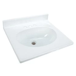 Hardware House 365981 Vanity Top Single White 37" W X 22" D White