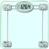 TAYLOR 75274192 Bathroom Scale, 400 Lb Capacity, LCD Display, Metal Housing Material, Clear, 13.38 In OAW, 13.41 In OAD -Hardware store 5055637 7b22