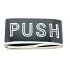 CRL 566HA Horizontal Black With Silver Letters "PUSH" Decal -Hardware store 566HA