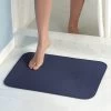 IDesign 16217 Bath Mat InterDry 24" L X 18" W Navy Microfiber Polyester Navy -Hardware store 6032378 A.eps High