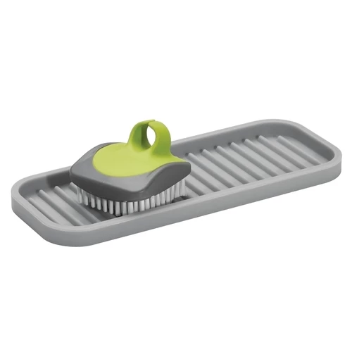 IDesign 63883 Sink Station 9" L X 3.5" W X 0.5" H Silicone Gray 3 IDesign 63883 Sink Station 9" L X 3.5" W X 0.5" H Silicone Gray