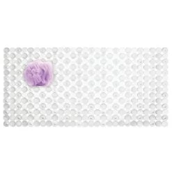 IDesign 80310 Bath Mat Orbz 27" L X 14" W Clear Plastic Clear