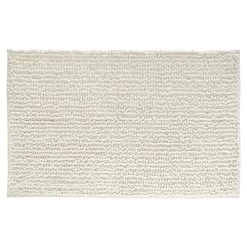 IDesign 19015 Bath Rug 30" L X 20" W Natural Microfiber Polyester Natural