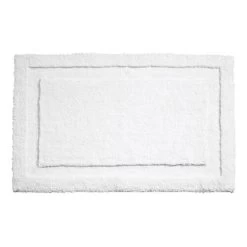IDesign 17050 Bath Spa Rug 34" L X 21" W White Microfiber Polyester White