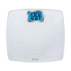 TAYLOR 752840133 Bathroom Scale 440 Lb Digital White White