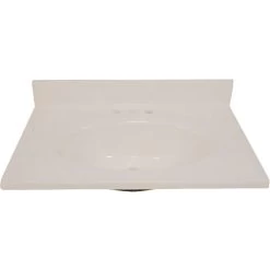 Foremost BS-1719 Vanity Top, 19 In OAL, 17 In OAW, Marble, Bone, Countertop Edge