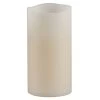 Everlasting Glow 9067846 Flameless Flickering Candle Bisque Vanilla Scent Wavy Edge Pillar 6" H X 3" D Bisque -Hardware store 9067846 A.eps High