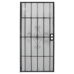 PRECISION 3818BK3068 Regal Series Door Screen, 80 In L, 36 In W, Steel, Black