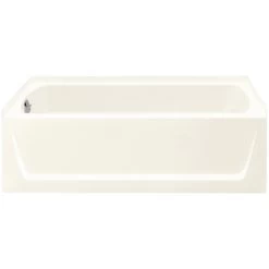 STERLING 71171110-0 Ensemble Bathtub, 44 Gal Capacity, 60 In L, 30 In W, 18 In H, Alcove Installation, Vikrell, White