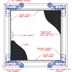 Brixwell 995H-21kd Extruded Knock Down Patio Door Bronze 30 X 96 Spline And Char. Fiberglass Mesh Included